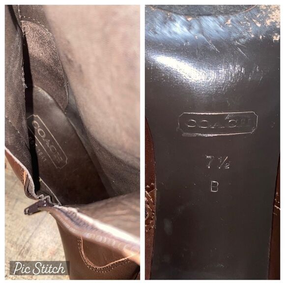 Coach Millie Boots Size 7.5  Signature C Logo Print - Picture 8 of 13